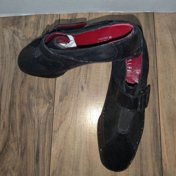 AMALFI BY RANGONI EGADI MONK-STRAP Moccassin Shoes Size: 5M Color Black - Picture 2 of 9